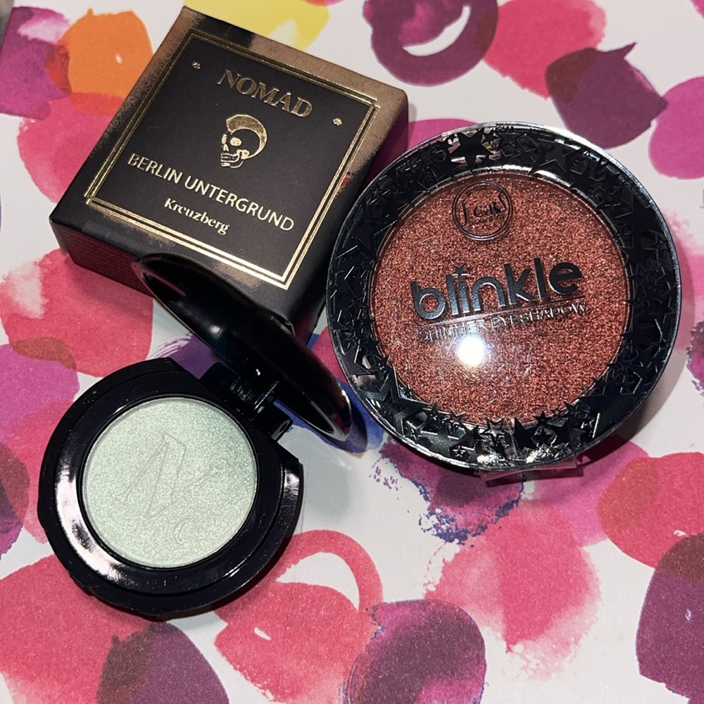 Shimmer Eyeshadow Duo | Rich Copper 102 Tangerine Light | White Chrome Shimmer